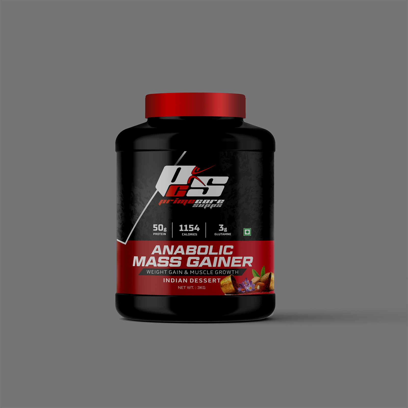 prime core_mass gainer_indian dessert Prime Core Anabolic Mass Gainer 3kg | Rich Chocolate