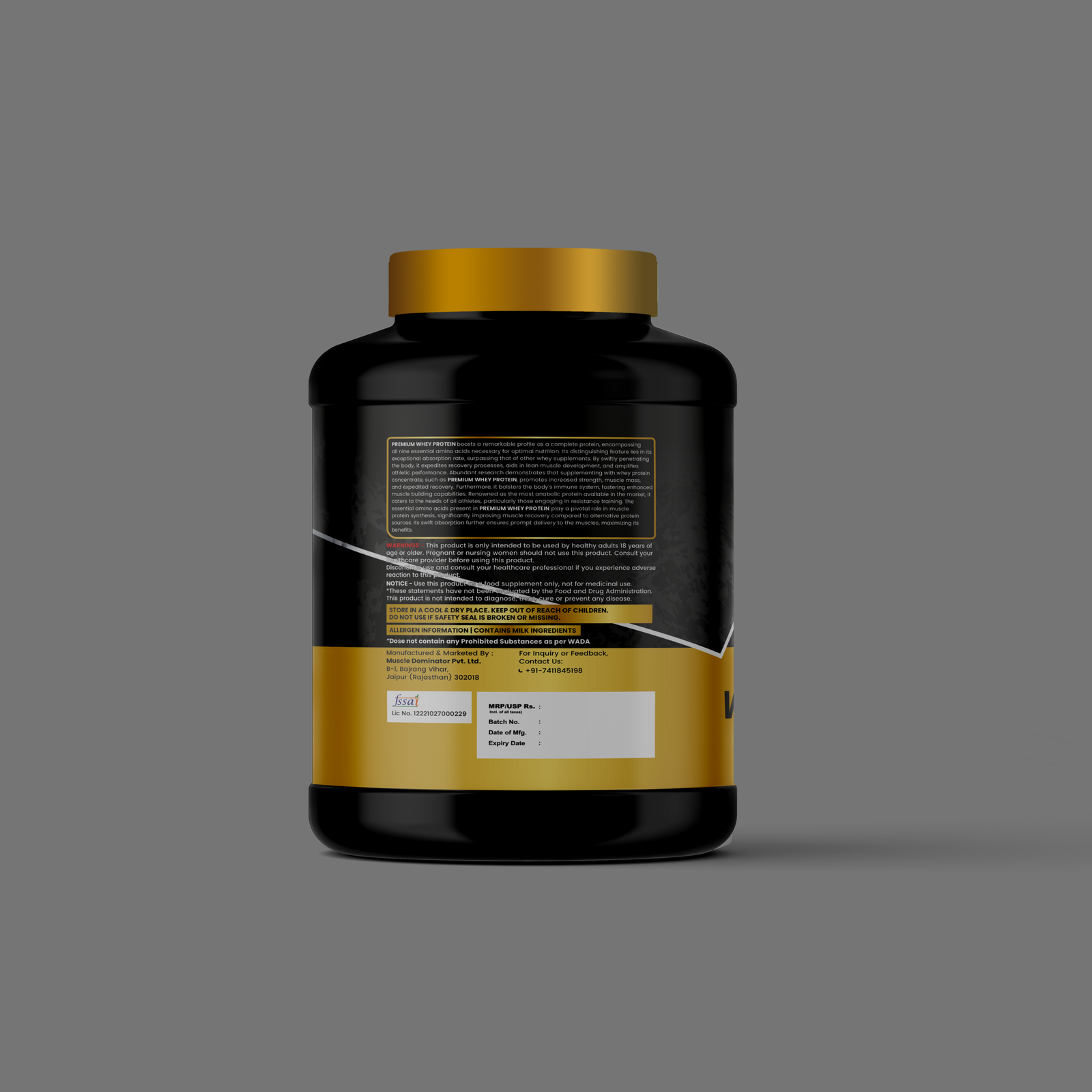 prime core_whey_indian dessert_Side Prime Core Premium Whey Protein 2kg | Indian Dessert - Image 3